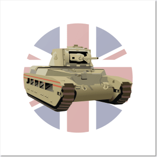 Matilda II WW2 British Tank Posters and Art